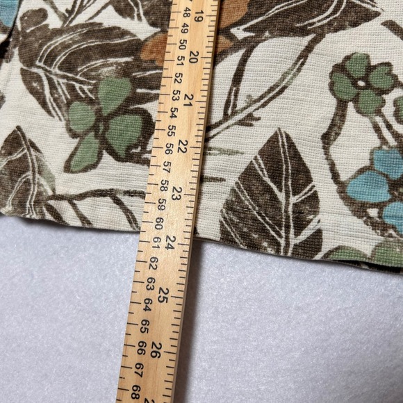 Hot Cotton by Marc Ware Leafy Floral Button Up Shirt Women L Cotton Spring - Picture 7 of 12